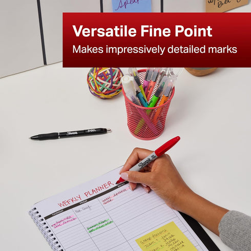 Sharpie Permanent Markers | Fine Point | Assorted Standard Colours | 4 Count...