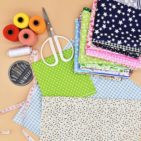 42Pcs 10"x10" Quilting Cotton Fabric Squares Sheets Pre-Cut Multi-Color No Repeat Design Printed Floral Craft Fabric for DIY Sewing Scrapbooking Q...
