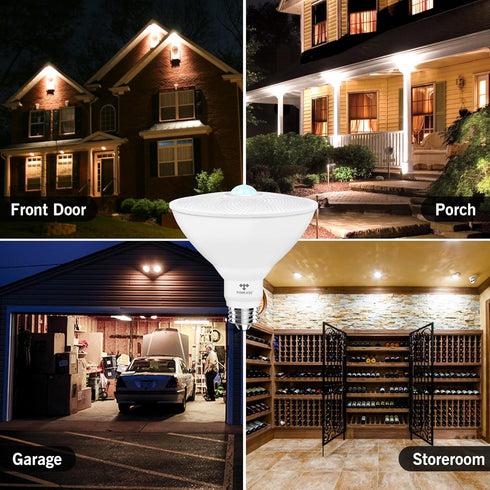 Torkase PAR38 Motion Sensor Flood Light Bulbs, Motion Activated Outdoor Lighting,200 Watt Equivalent(20W) 2000LM, 5000K Daylight,LED Flood Light f...