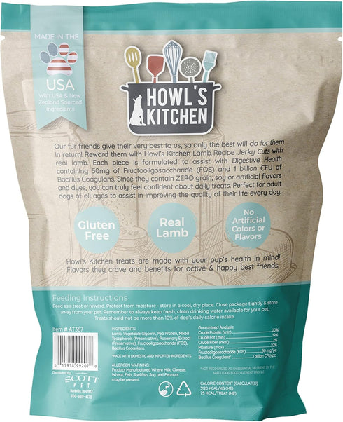 Howl's Kitchen Dog Treats, Jerky, Lamb Cuts, brown, (AT367)...