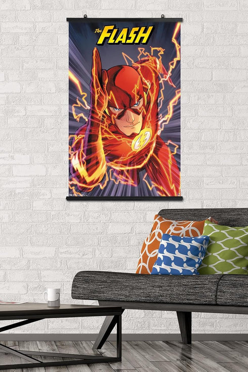 Trends International DC Comics The Flash - Speed Wall Poster, 34L x 22.4W, Premium Poster & Clip Bundle...