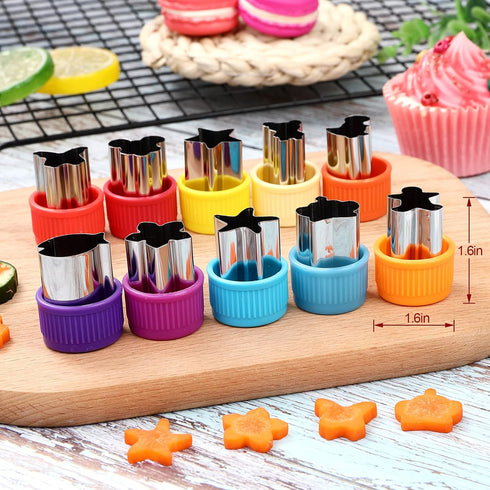 Vegetable Cutter Shape Set, Mini Cookie Cutters,Biscuit Cutter to Decorate Food, Children's Baking and Food Supplement tool Accessories Kitchen Cr...