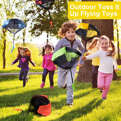 10 Pack Parachute Toy,Tangle Free Throwing Toy Parachute,Outdoor Toss It Up Flying Toys for Kids,Gifts(5 Colors)...