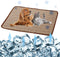 Pet Cooling Mat for Dogs Cats-Ice Silk Dog Cooling Mats, Summer Dog Cooling Pads, Dog Crate Mat Cat Cooling Mat, Portable & Washable Pet Cooling B...