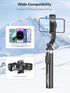 Selfie Stick & Phone Tripod, All in 1 Selfie Stick Tripod with Remote, Phone Travel Tripod Stand for Video Recording, Live Streaming, Photograph, ...