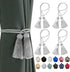 BEL AVENIR 4 Pack Curtain Handmade Tiebacks Decorative Curtain Holdbacks with Tassel (Silver, 4 Pack)...
