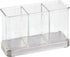 iDesign Forma Utensil, Spatula, Silverware Holder for Kitchen Countertop Storage, Organize Forks, Knives, Spoons, 3 Compartments, Sink Stopper...