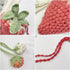 Handmade Knitted Purse Wool Woven Bag Strawberry Shaped Shoulder Bag for Women Crossbody Bag with Drawstring...
