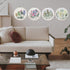 4 Set Embroidery Starter Kit for Beginners, Needlepoint Cross Stitch Kits with Pre-Stamped Flower, Instructions, Bamboo Hoops, Color Threads, Tool...