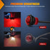 Nilight 3/4Inch Round Marker Light 10PCS Red LED Clearance Light 2 Connectors Side Indicator Bullet Marker Light IP68 Waterproof for Trailer Truck...