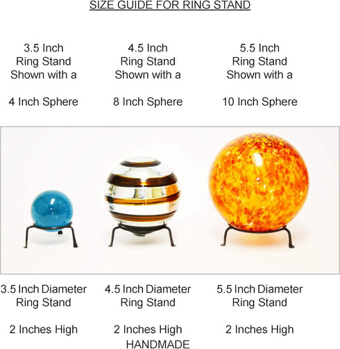 Basic Iron Display Ring Stand-3.5 Inside Diameter of the Ring x 2 High...