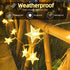 120 LED 40FT Star String Lights, 8 Modes Plug in Star Lights with Timer & Memory, Indoor Outdoor Christmas Twinkle Light for Birthday Party Bedroo...