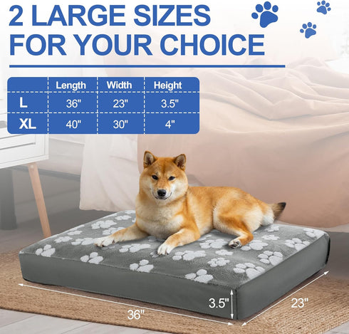 Dog Bed Covers,Waterproof Dog Bed Cover Pet Bed Cover with Lovely Dog Paw Print and Double-sided Usable Design Replacement Machine Washable Pet Ha...