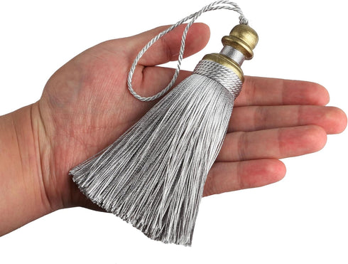 2 Pack Tassel Key Tassel with Loops, Handmade Tassel Craft, DIY Accessories for Home Decoration...