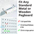 Paper Towel Holder for Pegboard, Extendable, Fit Any Standard Pegboard, 4 Packs, Black...
