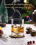 JBHO Hand Blown Crystal Double Old Fashioned Cocktail, Solid Whiskey Glasses, Rocks Glasses, Lowball Glasses - 12 Ounce - set of 2 - Perfect Size ...