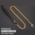 Chain Dog Leash Metal Chew Proof 12MM Pet Leash Chain with Leather Padded Handle for Large Medium Small Dogs(Total Length of 3ft)...