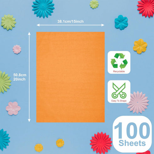 (Orange 15x20 Inch 100 Sheets Wrapping Tissue Paper for Gifts | Art & Crafts, Birthday Party Decor, Gift Bags | Graduation, Baby Showers, Annivers...
