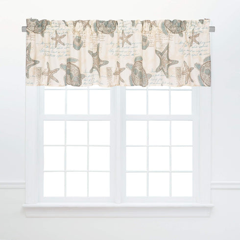 C&F Home 16" x 72" Amber Sands Cotton Nautical Coastal Themed Window Treatment Curtain Valance All Seasons Summer Beach House Sea Ocean Living Roo...