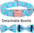 ARING PET Flamingo Dog Collar-Cotton Dog Collar with Bow, Adjustable Summer Bowtie Dog Collars Pet Collars with Metal Buckle...