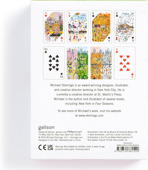 Galison Four Seasons – Playing Card Set Includes 2 Standard Card Decks Featuring Unique Cityscapes and Landscapes Throughout...