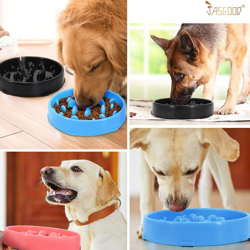 JASGOOD Slow Dog Bowl for Large Dogs,Fun Bowl Slow Feeder,Anti-Gulping Dog Slow Feeder Stop Bloat,Slow Eating Big Pet Bowl...