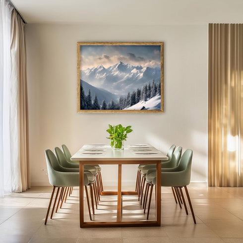 Posterizer 1 pcs-snowy winter scene of trees and nature 7-Landscape & Nature Art-GIft for Men Women Teens-Living Room Bedroom Decor- unframed wall...