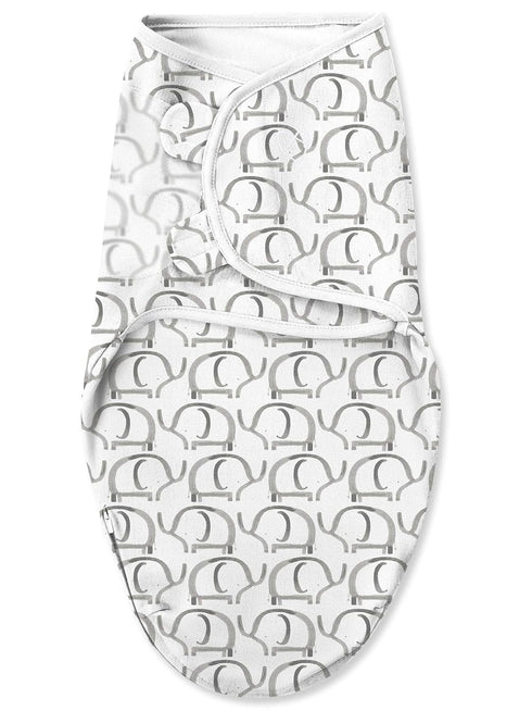 SwaddleMe Luxe Easy Change Swaddle, Ellie Elephant/Triangle Grey, Small/Medium (0-3 Months)...