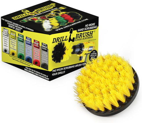 Cleaning Supplies - Scrub Brush for Tile - Bathroom Accessories - Drill Brush - Bathroom Cleaner Brush - Bath Mat Brush - Carpet Cleaner - Shower ...