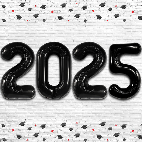 KatchOn, Huge Black 2025 Balloons Number - 42 Inch, Graduation Balloons | Foil 2025 Balloons Black, Graduation Decorations Class of 2025 | 2025 Ba...