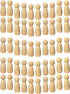 50 Pack Wood Peg Dolls Unfinished Wooden People Craft Blank Family Figures 3/4 x 2 inch...