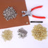 1203PCS Grommet Eyelet Pliers Tool Kit, 1/4 Inch Fabric Leather Hole Eyelets Grommets Punch Pliers, for Fabric, Leather, Belt, Shoes, Clothes...