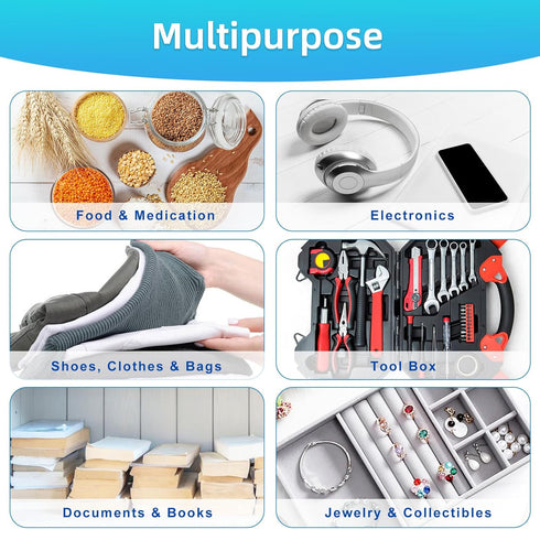 Silica Gel Packets - 5 Gram 60 Packs Desiccant Packs for Storage, Food Grade Moisture Absorbers, Premium Silica Packets for Spices, Foods, Electro...