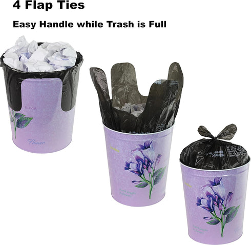 Simple Houseware 4 Gallon Trash Bags, Black, 80 Count...