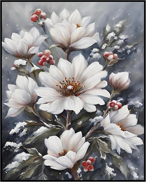 Posterizer 1 pcs-dainty flowers in nature -oil painting style-8-Floral & Botanical Art-Landscape & Nature Art-Living Room Bedroom Decor- unframed ...