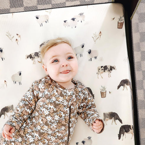 Pack n Play Sheets FItted 2 Pack, Stretchy Ultra Soft Jersey Knit Pack and Play Sheets, Universal Fitted Portable/Mini Crib Mattresses Snug and Sa...