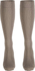 Truform Compression Socks, 15-20 mmHg, Women's Dress Socks, Knee High Over Calf Length, Tan Rib Knit, Medium...