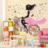 DEKOSH Girl Wall Decals for Kids Room | Wall Art Stickers with Butterflies and Flowers for Girls Bedroom Decor | Peel and Stick Girls Room Decorat...