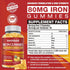 2 Pack Vegan 80MG Iron Supplement Gummies for Women & Men - Vitamin A, C, B for Adults & Kids - Blood Builder & Energy Support for Iron Deficiency...