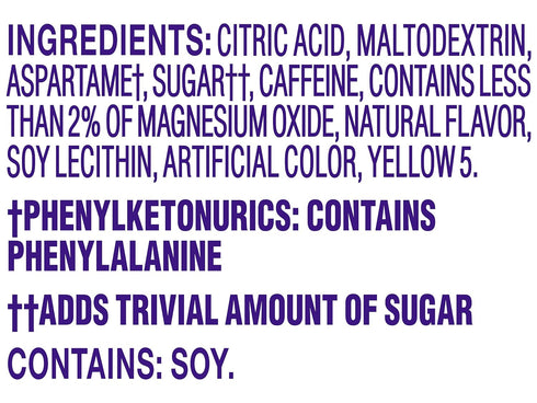 Crystal Light Citrus On-The-Go Powdered Drink Mix with Caffeine, 10 ct. (Pack of 5)...