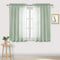 DWCN Bean Green Sheer Curtains Semi Transparent Voile Rod Pocket Curtains for Bedroom and Living Room, 52 x 45 inches Long, Set of 2 Panels...