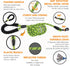 Rope Dog Leash 5 ft, Heavy Duty, Reflective, Tangle-Free rope with Comfortable Padded Handle, Ideal for small medium large Breed Dogs, Perfect for...
