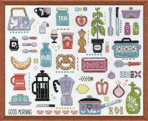 Design Works Crafts Retro Kitchen Counted Cross Stitch Kit...