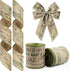 2 Rolls Father's Day Ribbons Wired for Wreath Bows Wrapping Gifts, Burlap Fishing Theme Ribbon for Father's Day Gift Wrapping Birthday Party Decor...
