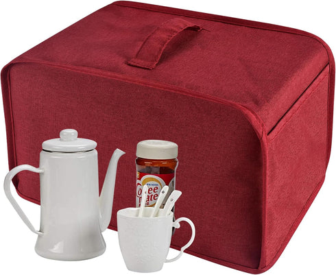 Toaster Cover with 2 Pockets,Can hold Jam Spreader Knife & Toaster Tongs, Toaster Appliance Cover with Top handle,Dust and Fingerprint Protection,...