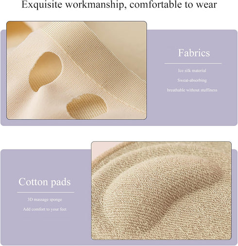 4 Pairs Ball of Foot Cushions Forefoot Cushion Pads for Women High Heels Reusable Metatarsal Foot Pads for Pain Relief Invisible Honeycomb Fabric ...