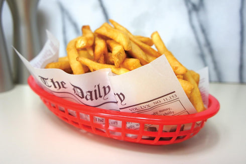 Fox Run French Fry Wax Paper Liners, Newsprint, 24-Count...