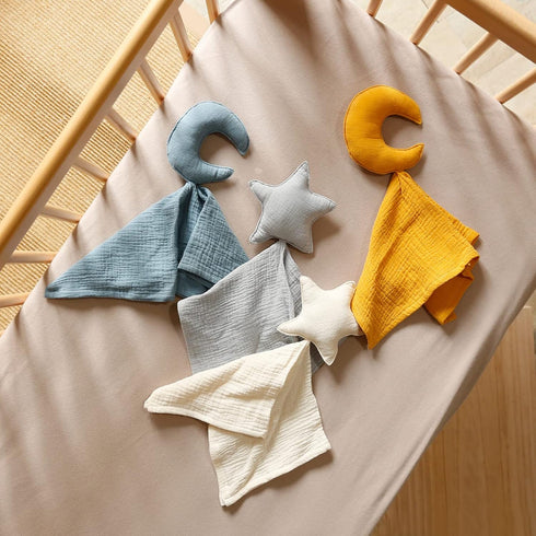insular Baby Lovey Blanket for Boys and Girls, Cotton Muslin Security Blanket for Babies, Soft Breathable Lovie Soothing Towel for Newborn and Inf...