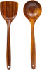 FJNATINH Wooden Wok Spatula Ladle Tool Set, 14-inch Long Handle Teak Wok Spatula...