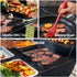 Dailyart Grill Mats Set of 4 with 13" BBQ Tongs & Silicone Brush, 100% Non Stick BBQ Grill Mat & Baking Mats, Reusable Teflon Grill Matt for Outdo...